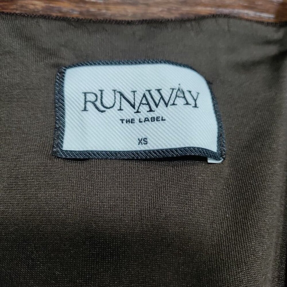 Runaway The Label Chocolate Brown Cowl Neck Mini Dress XS - Picture 4 of 6
